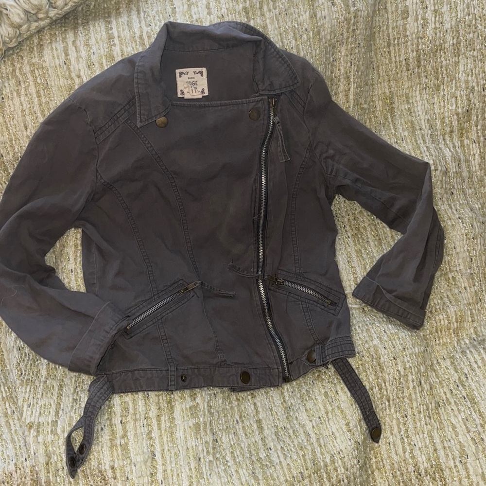 Basic Edge Clothing Womens Gray full Zip Jacket size S